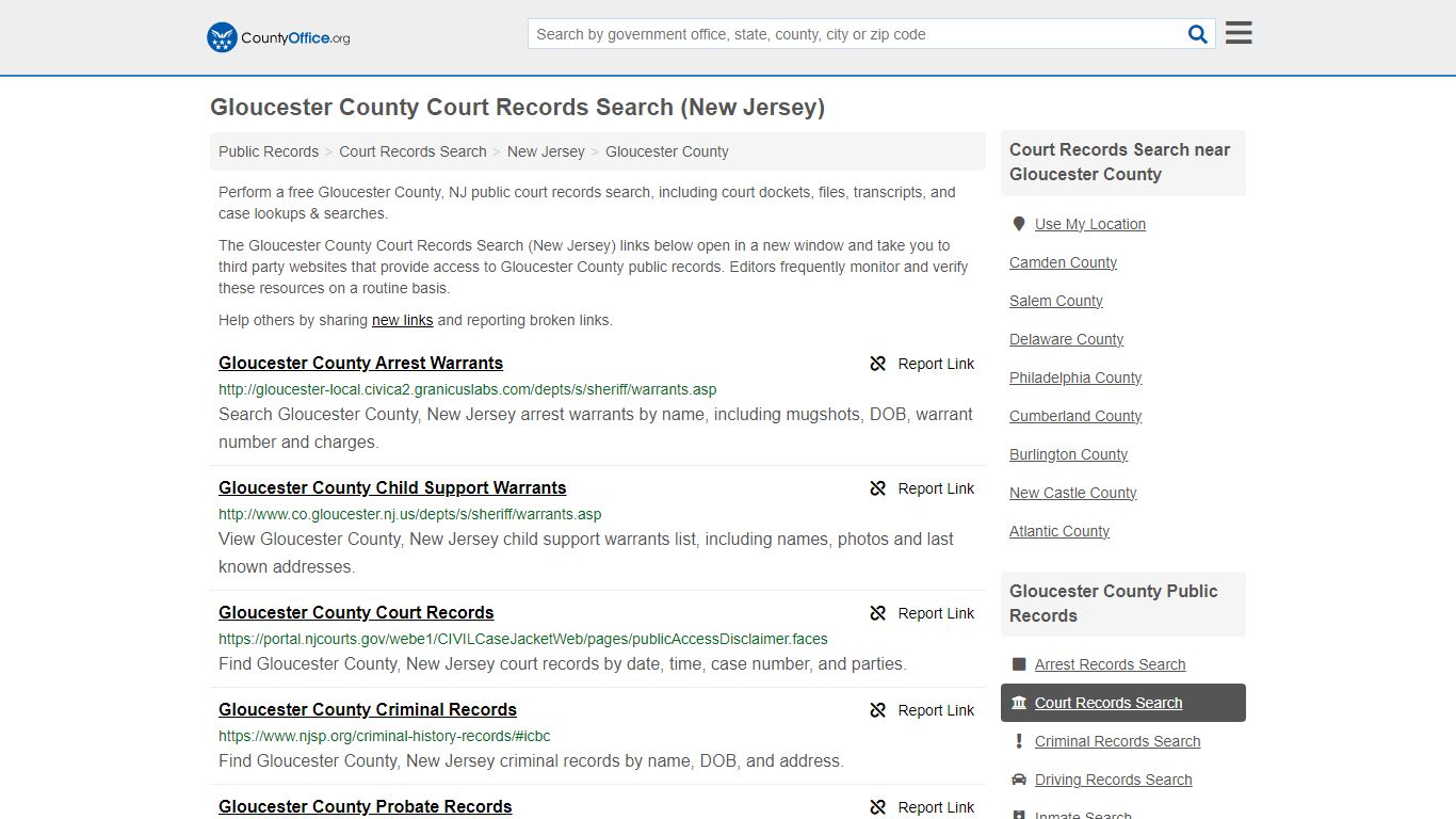 Gloucester County Court Records Search (New Jersey) - County Office